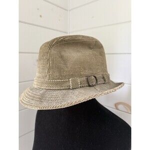 STEVENS BROWN CORDUROY MEN'S FEDORA VINTAGE SIZE 7 1/4